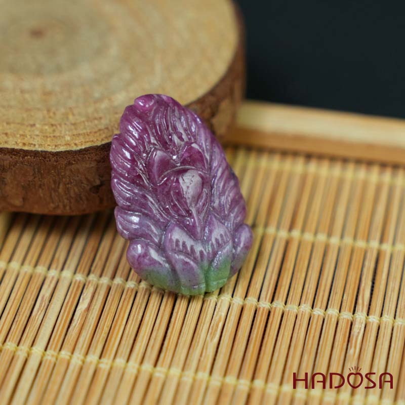 Mặt Hồ Ly Chúa Ruby Nam Phi 19x28mm