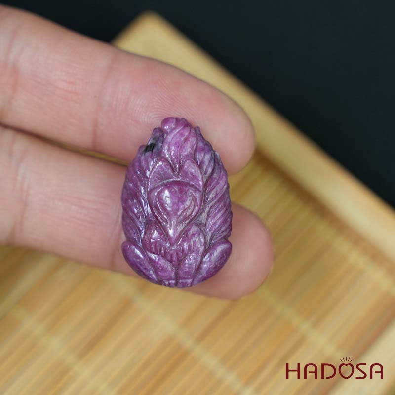 Mặt Hồ Ly Chúa Ruby Nam Phi 19x27mm