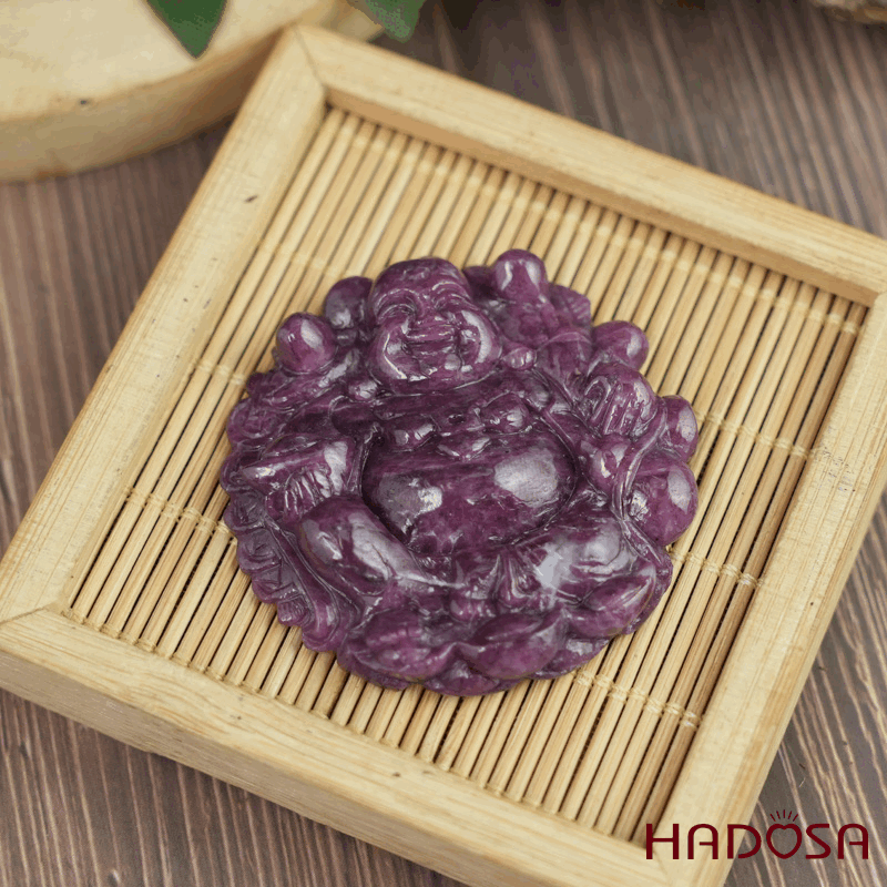Phật Di Lặc Tụ Tài Ruby Nam Phi 46x47x8mm