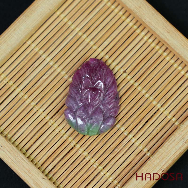 Mặt Hồ Ly Chúa Ruby Nam Phi 19x28mm