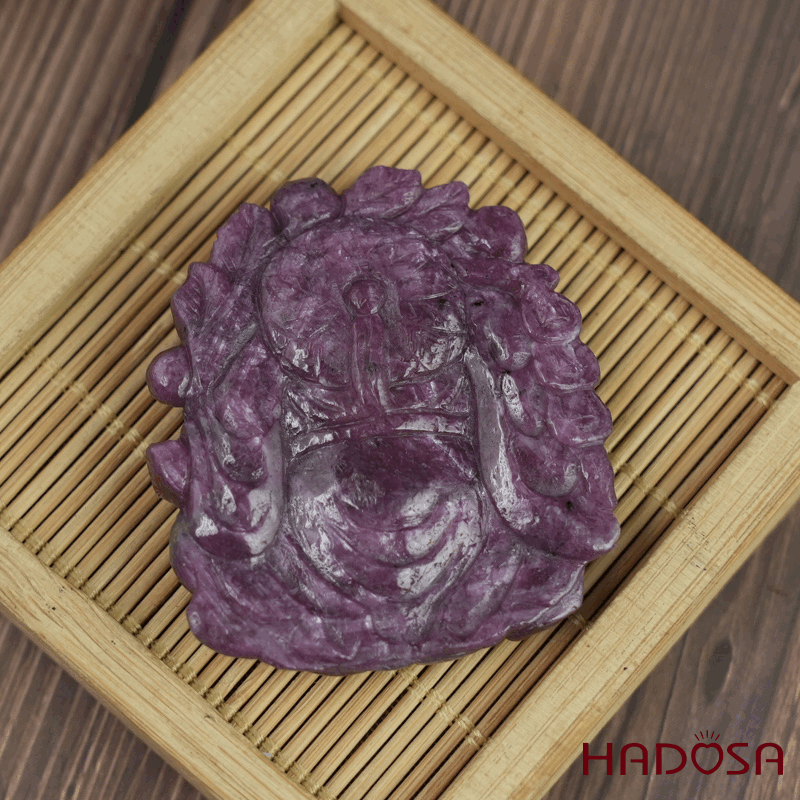 Phật Di Lặc Hỉ Tài Ruby Nam Phi 45x50x12mm