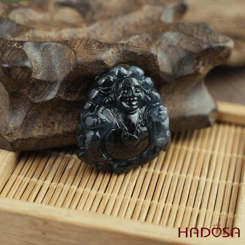 Phật Di Lặc Tụ Phúc Sapphire 28x29x12mm