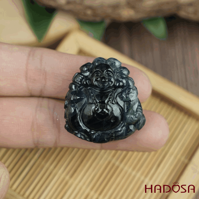 Phật Di Lặc Tụ Phúc Sapphire 28x29x12mm