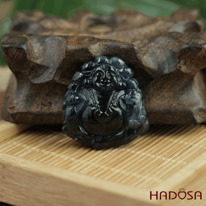 Phật Di Lặc Tụ Phúc Sapphire 28x29x12mm