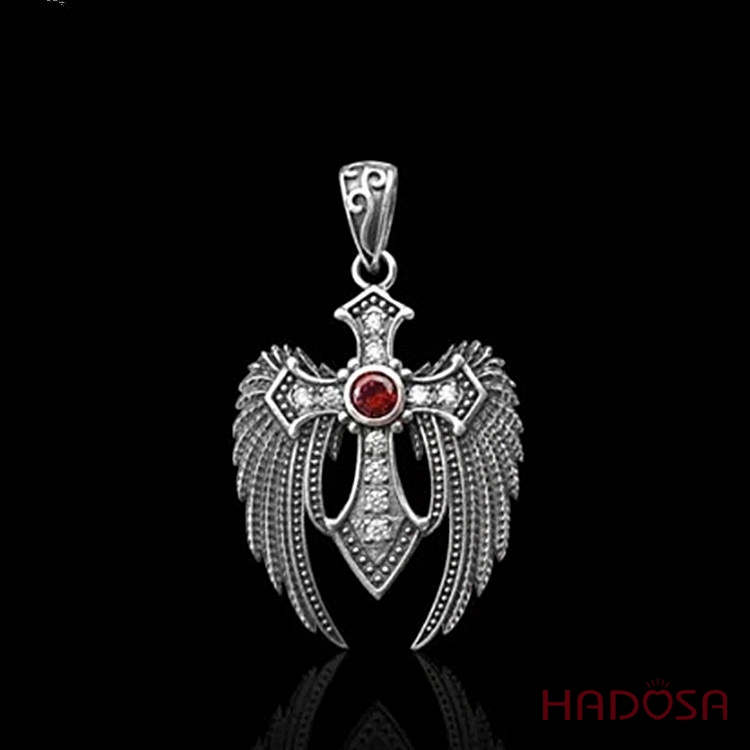Mặt dây chuyền Thánh giá đôi cánh thiên thần