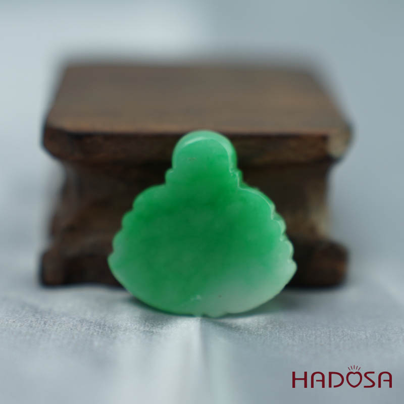 Mặt Di Lặc Cẩm Thạch xanh táo 29mm