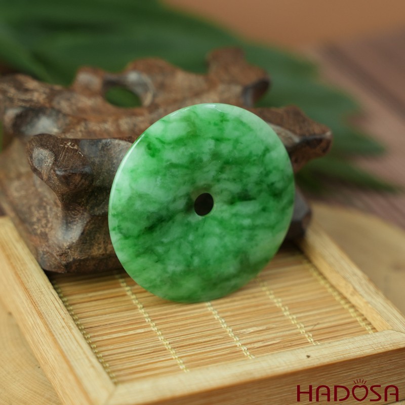 Mặt đồng điếu Cẩm Thạch xanh vân bông 44mm