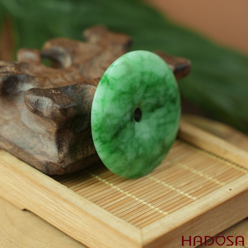 Mặt đồng điếu Cẩm Thạch xanh vân bông 44mm