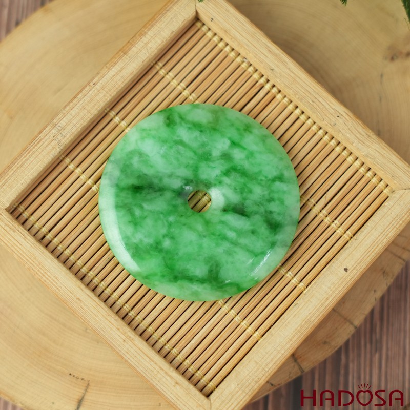 Mặt đồng điếu Cẩm Thạch xanh vân bông 44mm