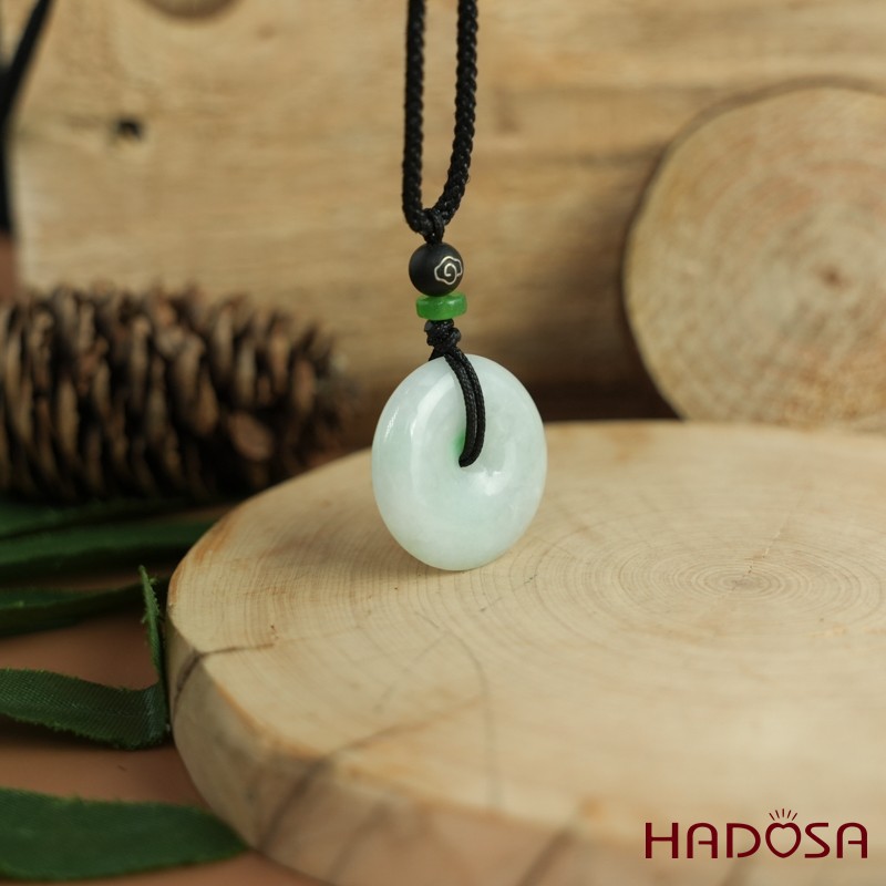 Đồng điếu Ngọc Cẩm Thạch Jade A đậu chủng 28mm