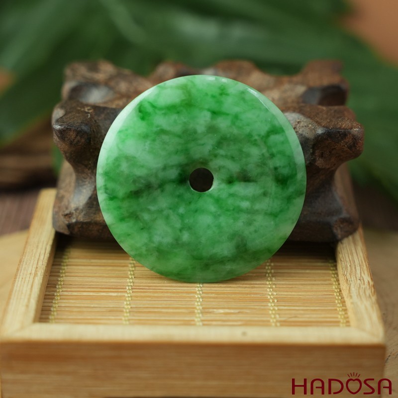 Mặt đồng điếu Cẩm Thạch xanh vân bông 44mm