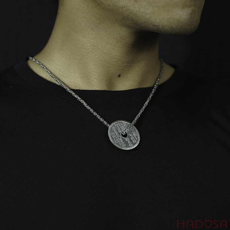 Mặt đồng xu bạc Thái 34mm