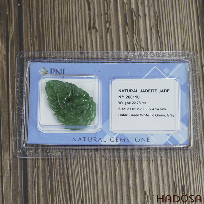 Hồ Ly Cẩm Thạch xanh tươi 20x31x4mm HADOSA