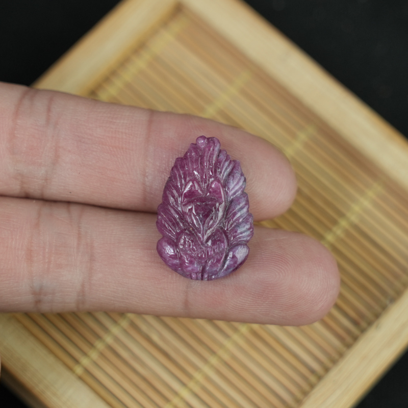 Mặt Hồ Ly Chúa Ruby Nam Phi 15x22mm