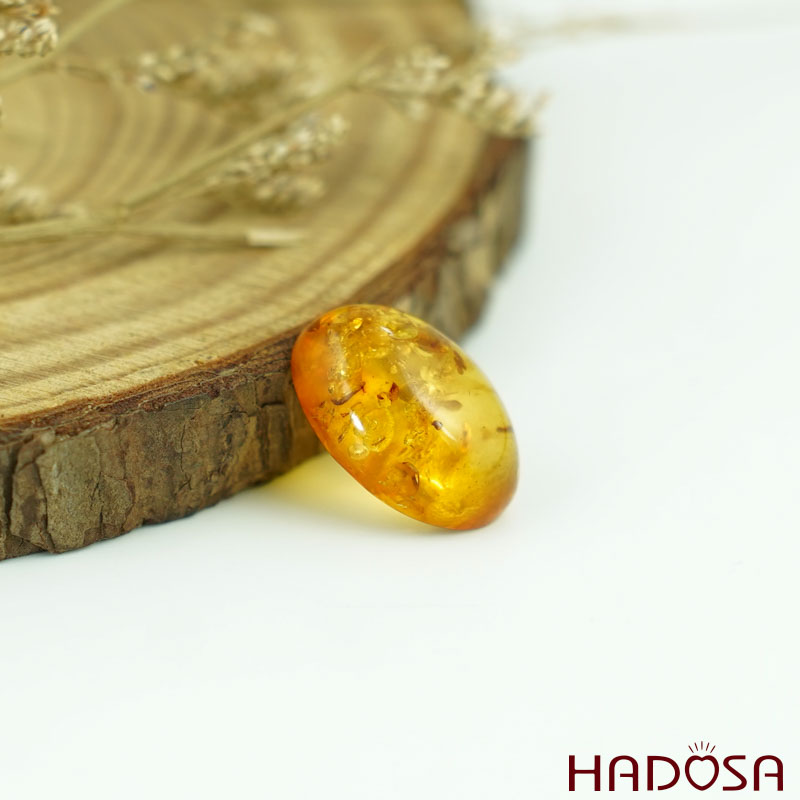 Mặt Hổ Phách Baltic oval 13*18mm