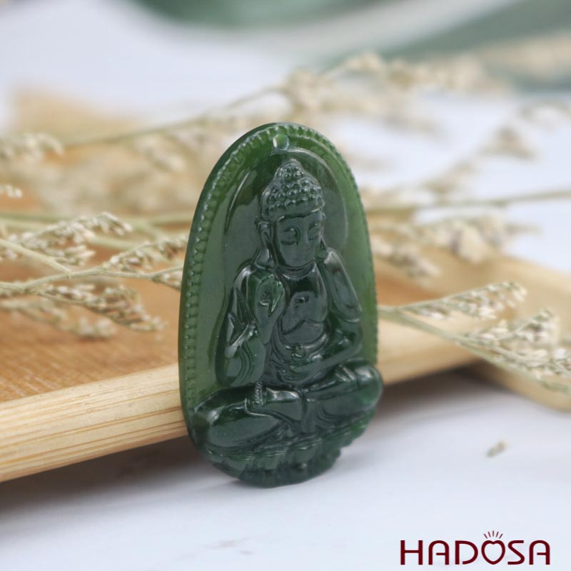 Mặt Ngọc Bích Adida (Tuất, Hợi) 37x25mm