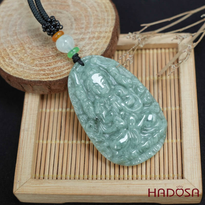 Mặt Ngọc Cẩm Thạch A Thiên Thủ Thiên Nhãn (Tý) 50mm