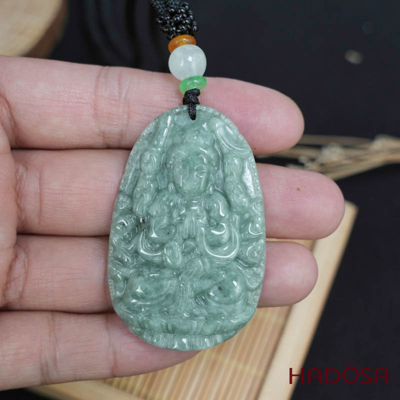 Mặt Ngọc Cẩm Thạch A Thiên Thủ Thiên Nhãn (Tý) 50mm