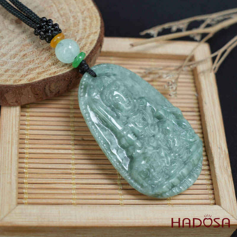 Mặt Ngọc Cẩm Thạch A Vân Thù Bồ Tát (Mão) 50mm