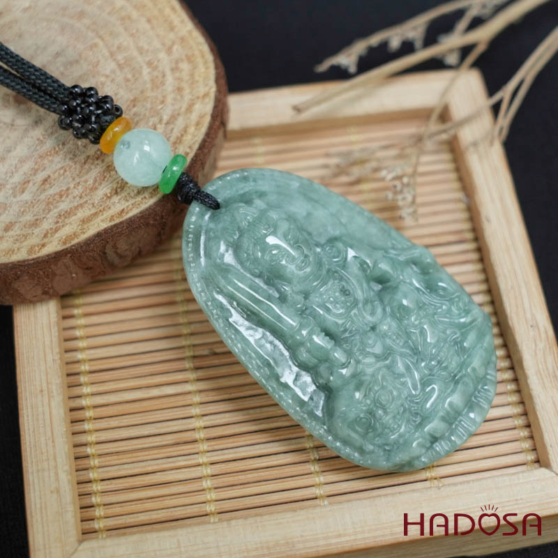 Mặt Ngọc Cẩm Thạch A Vân Thù Bồ Tát (Mão) 50mm