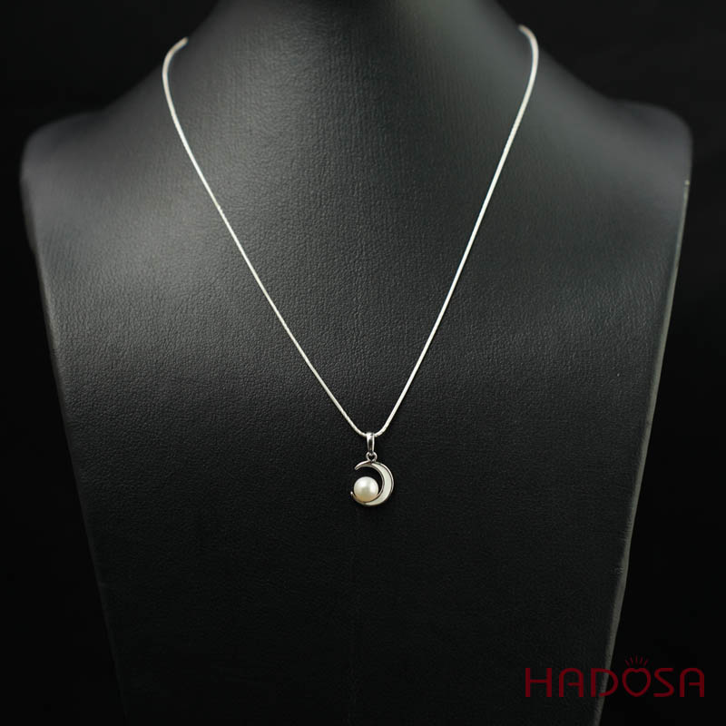 Mặt dây chuyền ngọc trai 7mm bạc