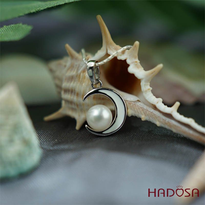 Mặt dây chuyền ngọc trai 7mm bạc