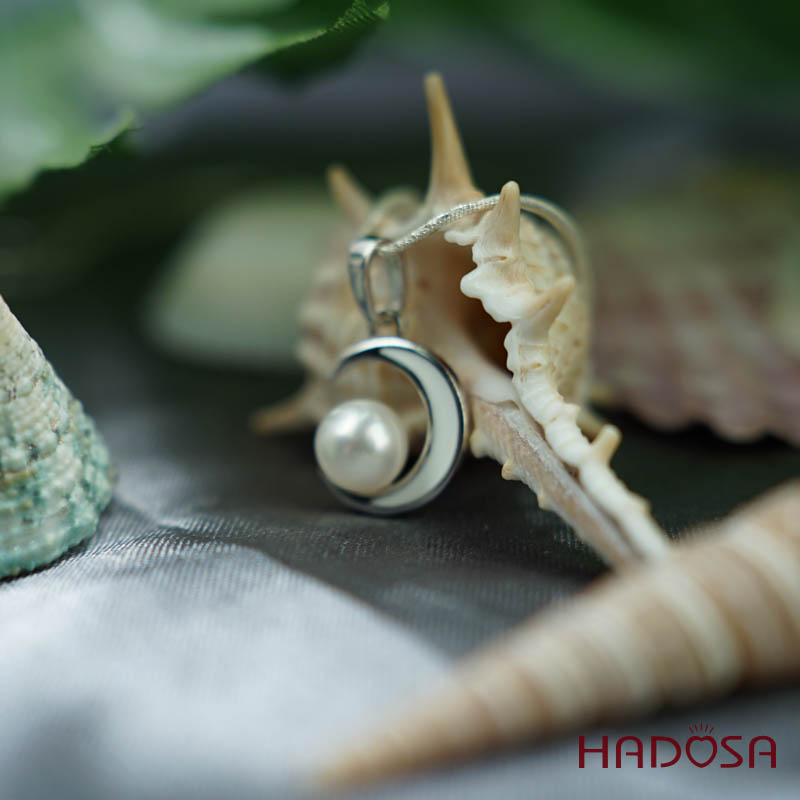 Mặt dây chuyền ngọc trai 7mm bạc