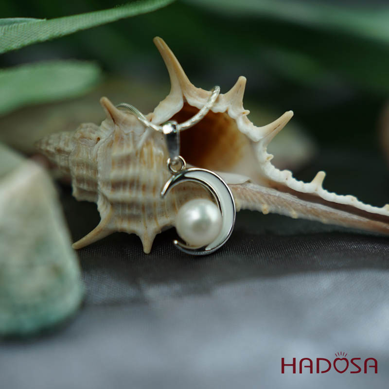 Mặt dây chuyền ngọc trai 7mm bạc