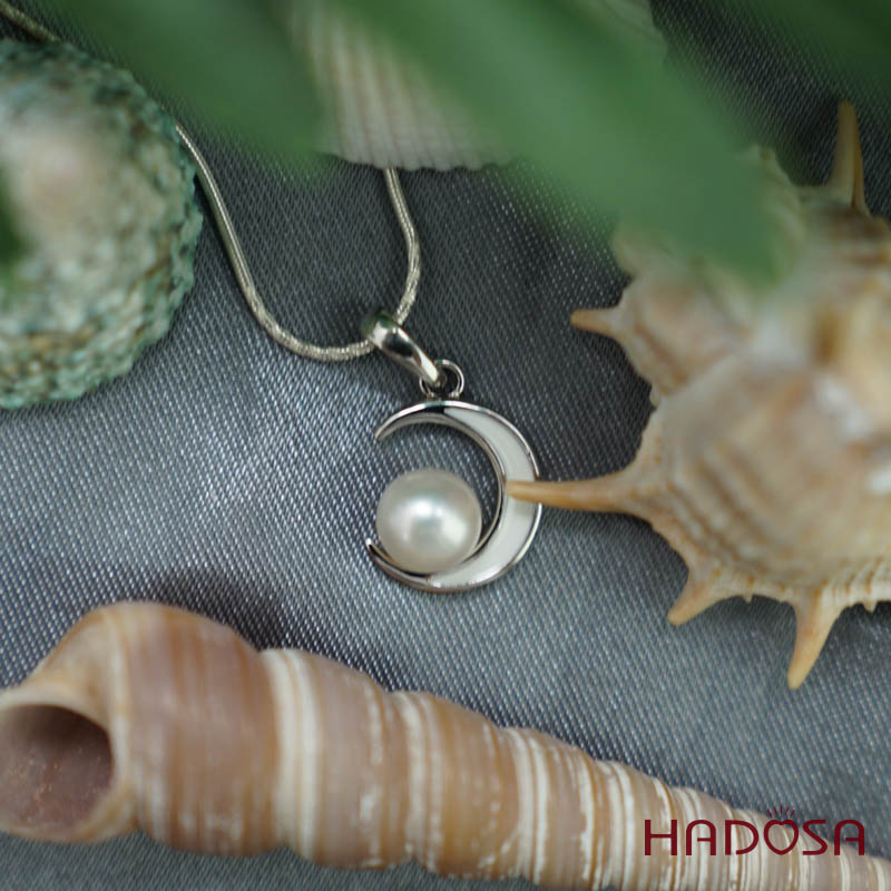 Mặt dây chuyền ngọc trai 7mm bạc