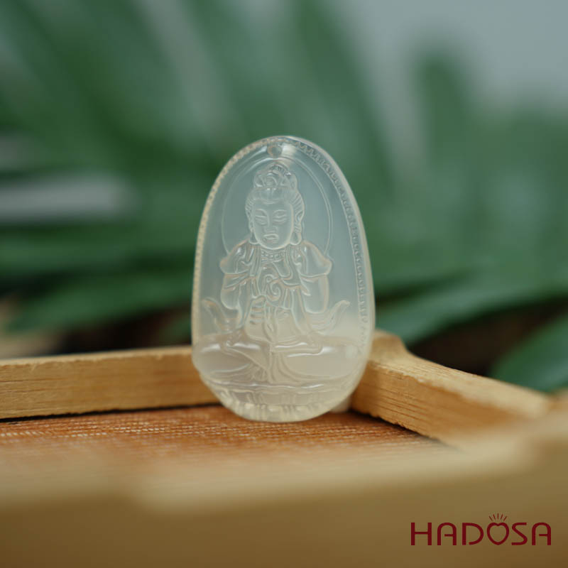 Mặt Phật bản mệnh Như Lai Đại Nhật (Mùi, Thân) mã não vàng 37mm