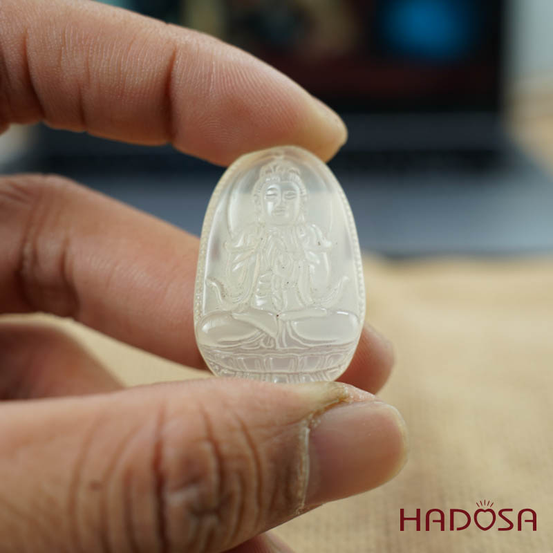 Mặt Phật bản mệnh Như Lai Đại Nhật (Mùi, Thân) mã não vàng 37mm