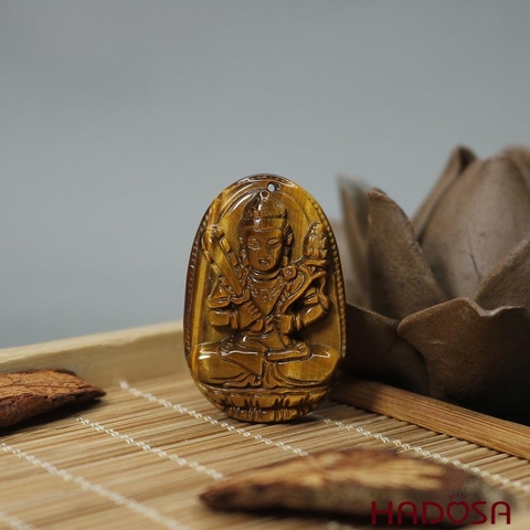 Mặt đá Mắt Hổ vàng nâu Hư Không Tạng (Sửu, Dần) 36*24*8mm