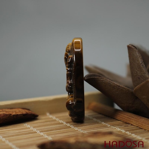 Mặt đá Mắt Hổ vàng nâu Hư Không Tạng (Sửu, Dần) 36*24*8mm