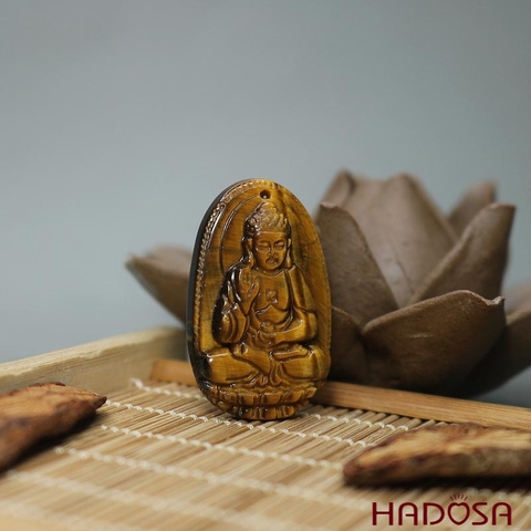 Mặt đá Mắt Hổ vàng nâu Adida (Tuất, Hợi) 36*24*8mm