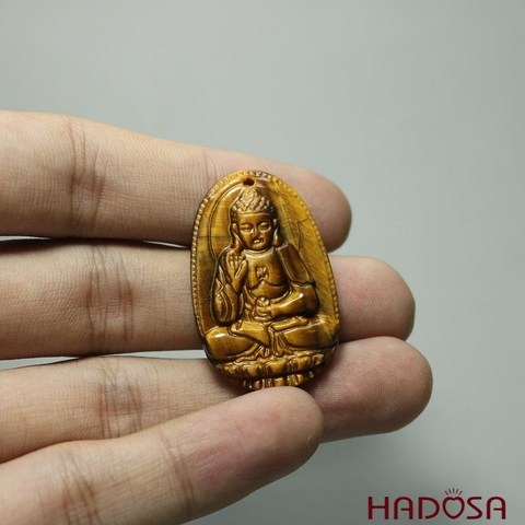 Mặt đá Mắt Hổ vàng nâu Adida (Tuất, Hợi) 36*24*8mm