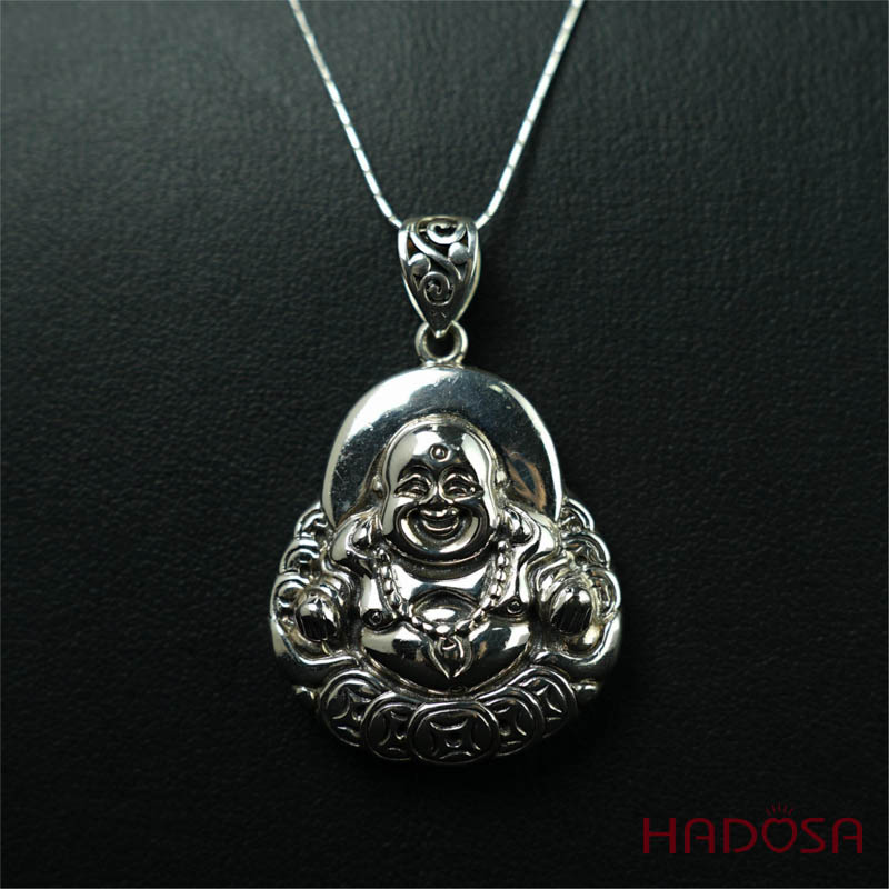 Mặt dây chuyền bạc Thái Phật di Lặc