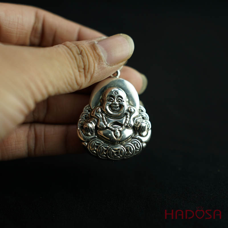 Mặt dây chuyền bạc Thái Phật di Lặc