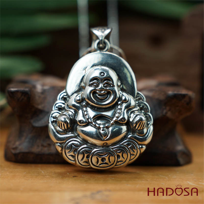 Mặt dây chuyền bạc Thái Phật di Lặc