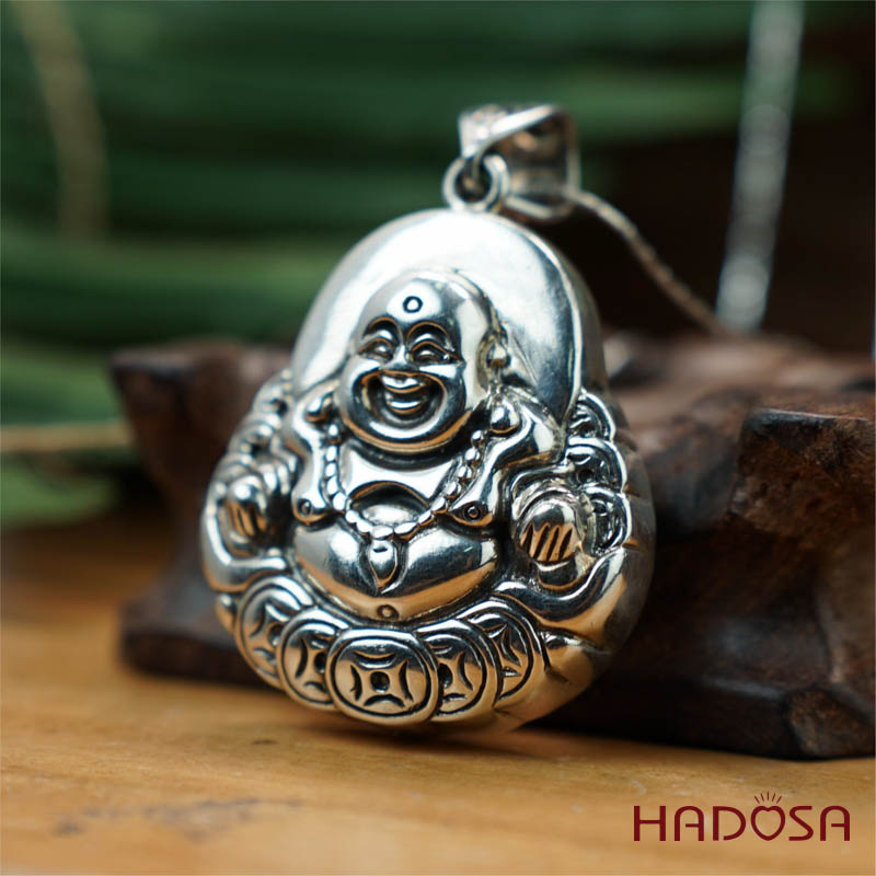Mặt dây chuyền bạc Thái Phật di Lặc