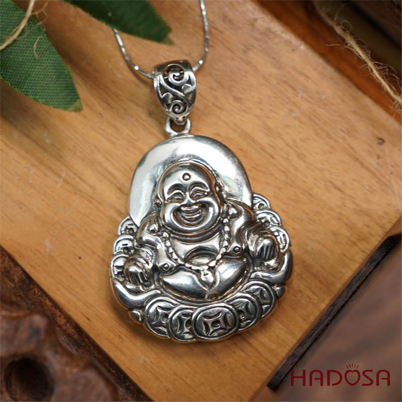 Mặt dây chuyền bạc Thái Phật di Lặc