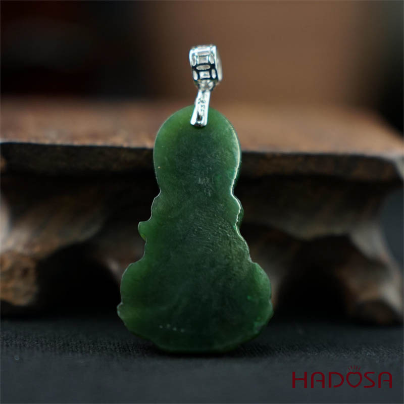 Mặt Quan Âm Ngọc Bích 18x30mm