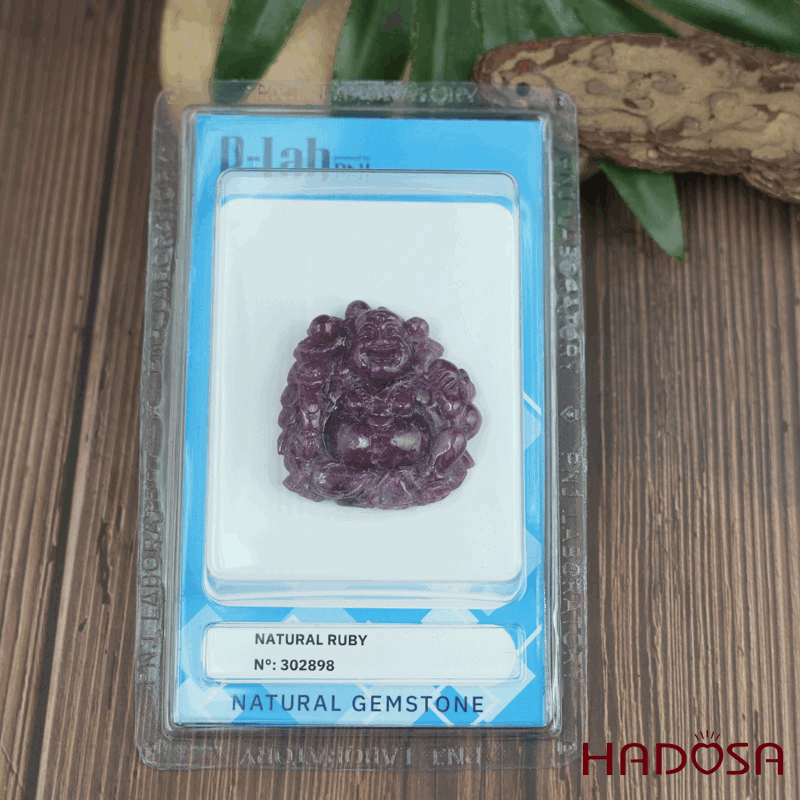Phật Di Lặc Tụ Phúc Ruby Nam Phi 38x40x10mm