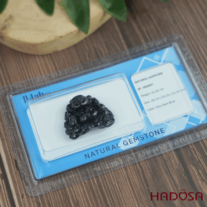 Phật Di Lặc Tụ Tài Sapphire 28x25x10mm