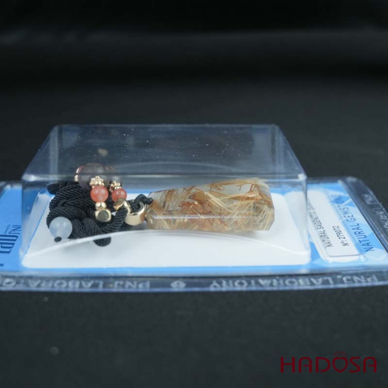 Mặt Thạch Anh Tóc Vàng VIP Bã Mía Hoa Thị 39x27x13mm