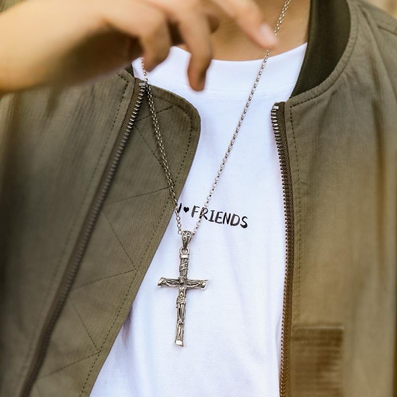 Mặt dây chuyền Thánh giá Chúa Giêsu 34*54mm