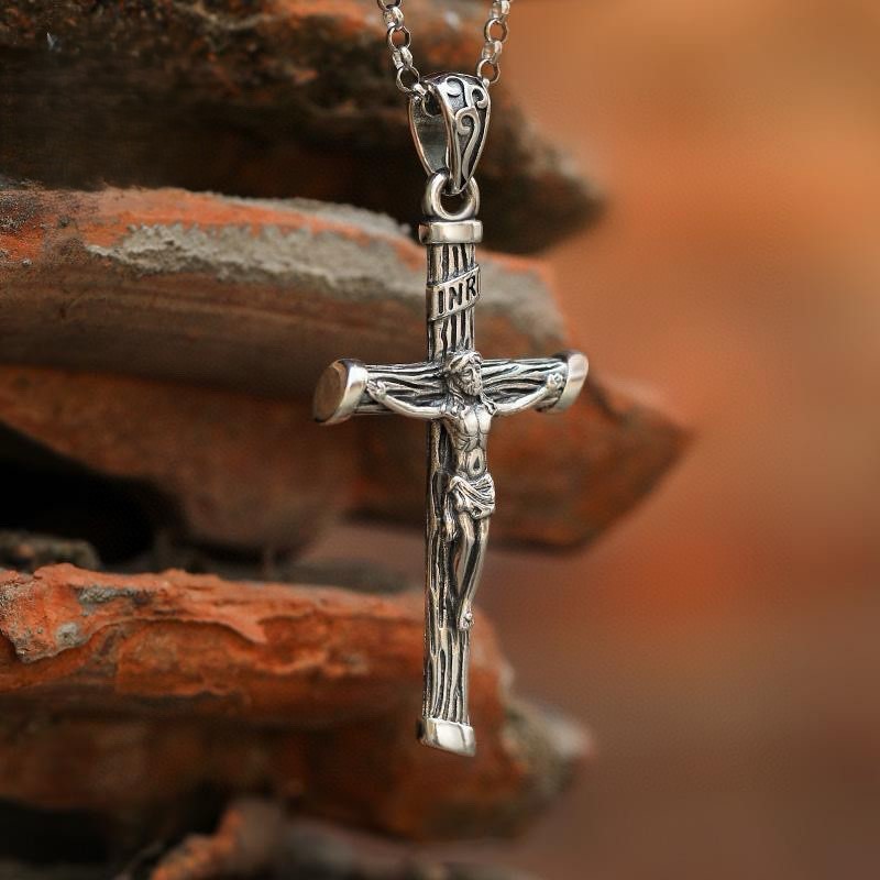 Mặt dây chuyền Thánh giá Chúa Giêsu 34*54mm