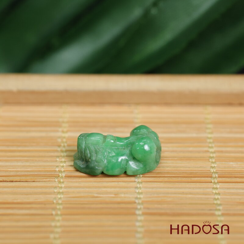 Mặt Tỳ Hưu Cẩm Thạch xanh lí 17mm