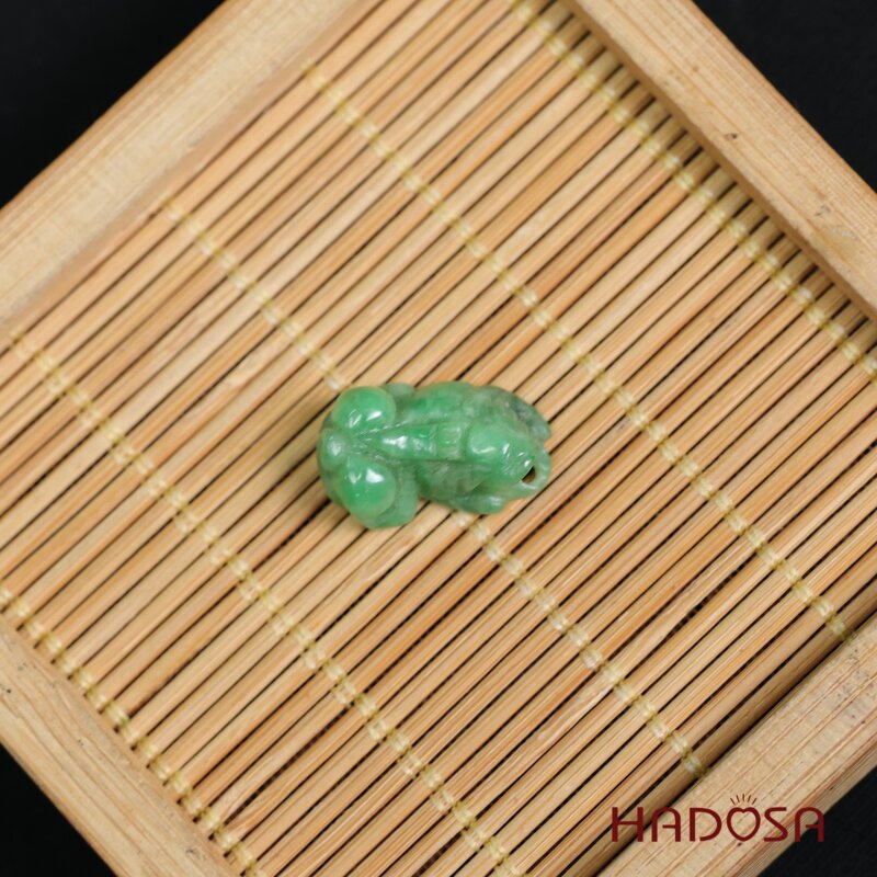 Mặt Tỳ Hưu Cẩm Thạch xanh lí 17mm