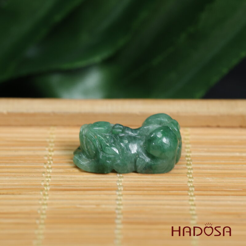 Mặt Tỳ Hưu Cẩm Thạch xanh lí 23mm