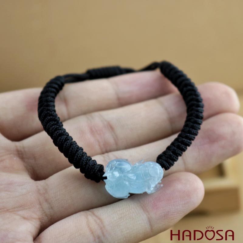 Vòng phong thủy Tỳ Hưu Aquamarine